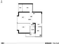 2室2廳1陽臺(tái) 春城慧谷二期戶型圖