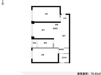 2室2廳1陽臺 金檀戶型圖
