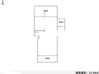 2室1廳1陽臺(tái) 中洲陽光公寓戶型圖