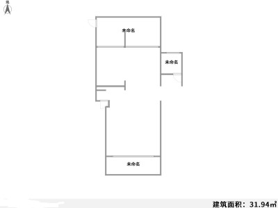 2室1廳1陽臺(tái) 中洲陽光公寓戶型圖