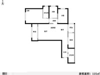 3室2廳2陽臺 俊發(fā)城紫薇苑A區(qū)戶型圖