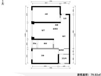 2室2廳1陽臺 金檀戶型圖