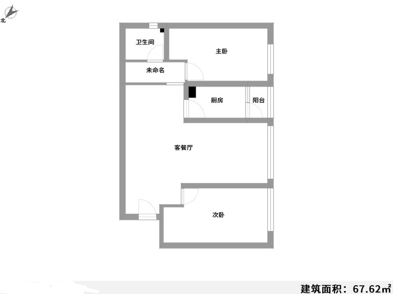 3室1厅1阳台 水电金檀小区(曾用名)户型图