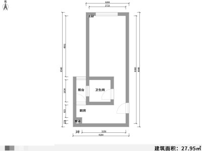 1室1阳台 南亚未来城户型图