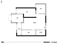 3室2廳1陽臺 俊發(fā)盛唐城未央郡（二期）戶型圖