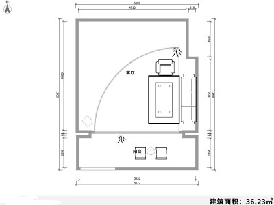1室1厅1阳台 中洲阳光公寓户型图