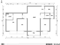 3室1廳1陽臺 中鐵百年印象一期戶型圖
