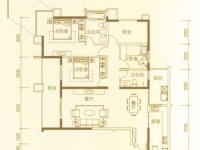 2室2廳4陽臺(tái) 濱江俊園香儂組團(tuán)戶型圖
