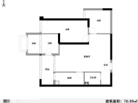2室2廳1陽臺 俊發(fā)盛唐城未央郡（二期）戶型圖