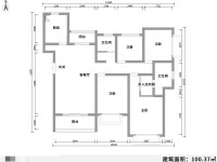 3室2廳2陽臺 建工新城戶型圖