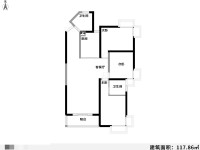 3室2廳1陽臺 中央麗城戶型圖