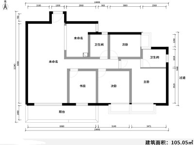 4室2厅2阳台 葡萄街区天宇花园户型图