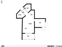 2室2廳1陽臺 中央麗城戶型圖