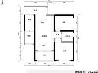 2室2廳1陽(yáng)臺(tái) 新亞洲星辰園戶型圖
