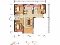 4室2廳1陽臺 恒大城A1地塊戶型圖