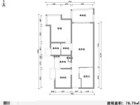2室2廳1陽臺 中央麗城戶型圖