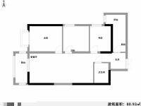 3室2廳1陽臺 萬宏國際一期戶型圖