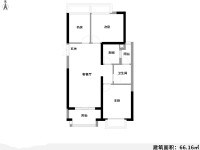 3室2廳1陽臺 山海灣戶型圖