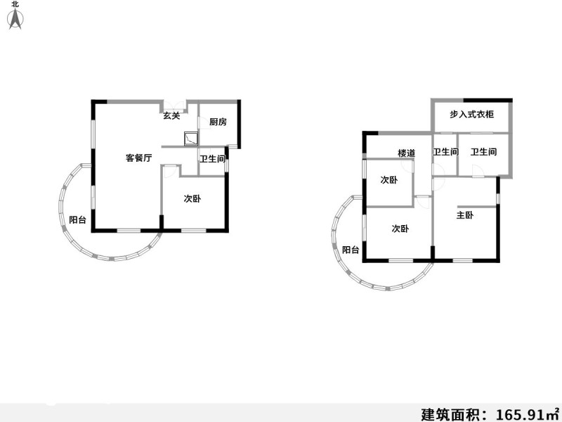 4室3厅2阳台 山海湾（滇池国际会展中心山海湾）户型图