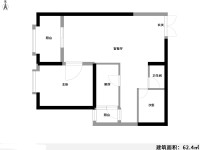 2室2廳1陽臺 萬象名城戶型圖
