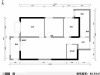 3室2廳1陽臺 萬宏國際一期戶型圖