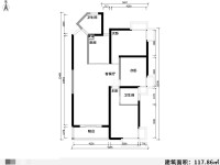 3室2廳1陽臺 中央麗城戶型圖