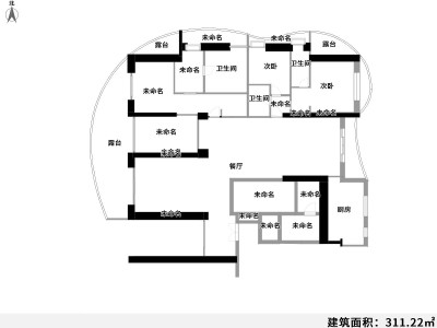5室2厅3阳台 山海湾（滇池国际会展中心山海湾）户型图