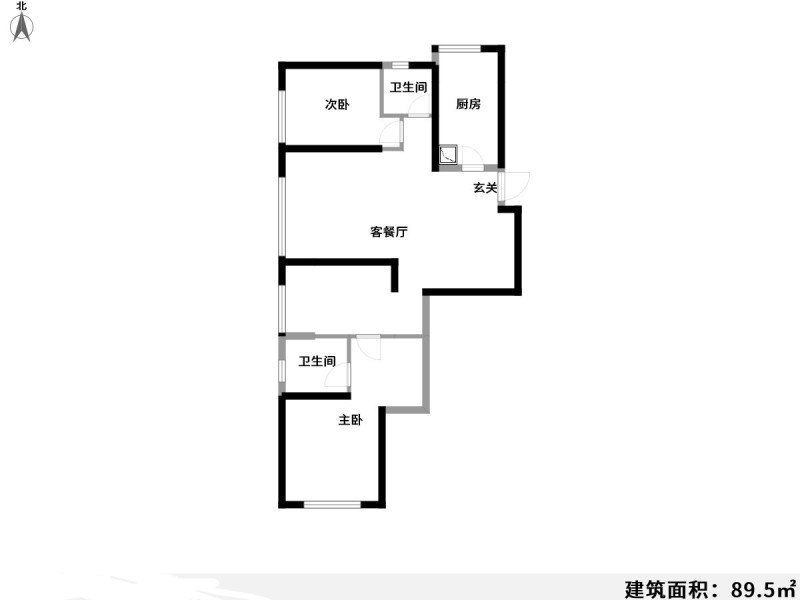 3室2厅2阳台 葡萄街区天宇花园户型图