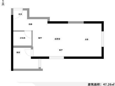 1室1厅 锦悦四季花园小区户型图