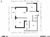 1室1廳1陽(yáng)臺(tái) 潤(rùn)城二區(qū)戶型圖