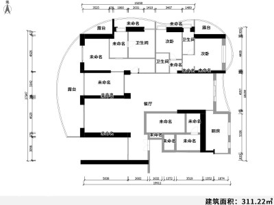 5室2厅2阳台 山海湾（滇池国际会展中心山海湾）户型图