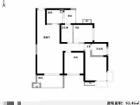 3室2廳2陽(yáng)臺(tái) 新希望希望匯戶型圖