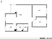 2室2廳1陽(yáng)臺(tái) 金實(shí)小區(qū)真實(shí)園戶型圖