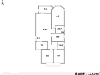 4室2厅1阳台 山海湾（滇池国际会展中心山海湾）户型图