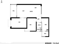 2室2廳1陽(yáng)臺(tái) 海倫國(guó)際海樂(lè)城戶型圖