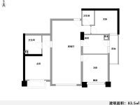 3室2廳1陽臺 天驕北麓北區(qū)戶型圖