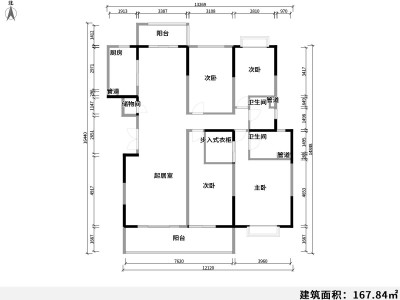 4室2廳2陽(yáng)臺(tái) 保利大家戶型圖