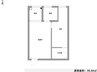 1室1廳1陽臺 金尚俊園二期戶型圖