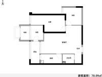 2室2廳1陽臺 俊發(fā)盛唐城星河郡(一期)戶型圖