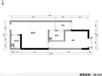 2室1廳1陽臺 朝九晚五戶型圖