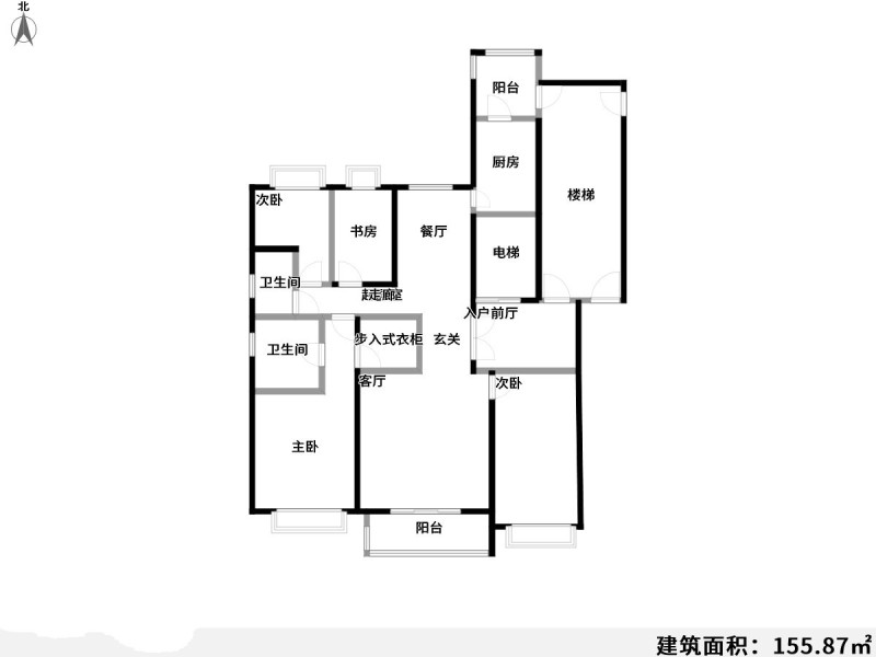 4室2廳1陽臺 聯(lián)想科技城一期戶型圖