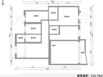 4室2廳2陽臺 良晨水逸一期戶型圖