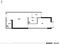 2室1廳1陽臺 朝九晚五戶型圖