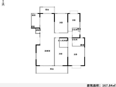 4室2廳2陽(yáng)臺(tái) 保利大家戶型圖