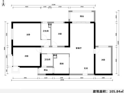 4室2厅2阳台 保利大家户型图