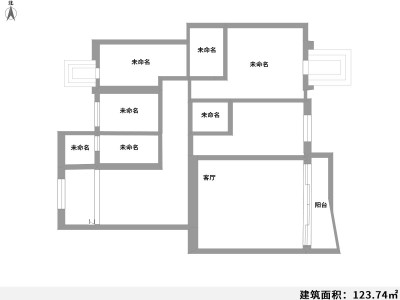 4室2廳2陽臺 良晨水逸一期戶型圖