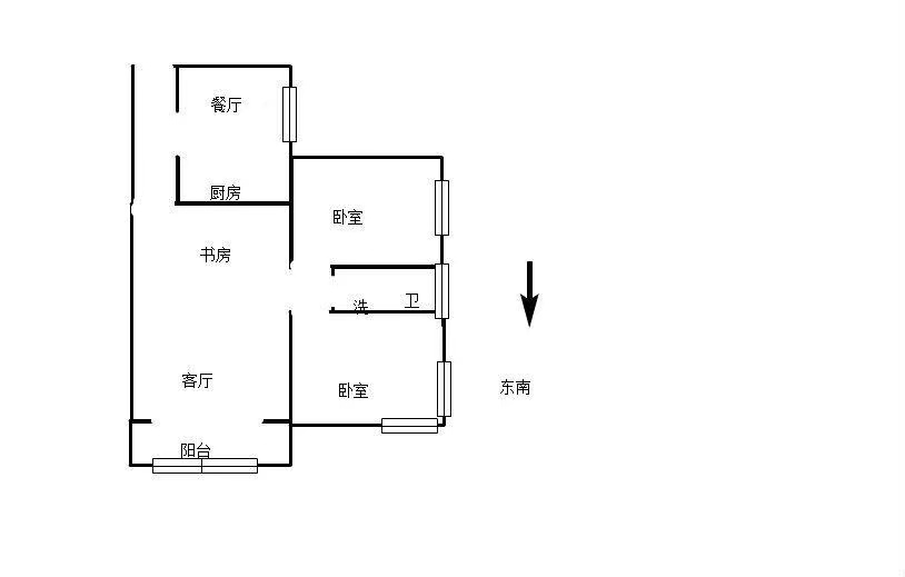 3室1厅1阳台 博众花园户型图