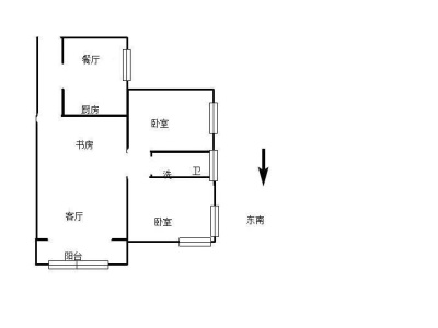 3室2厅1阳台 博众花园户型图