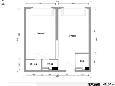 45㎡ 鑫都韻城寫字樓戶型圖