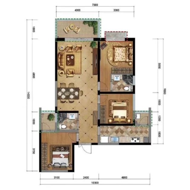 瑞鼎城二期戶型圖